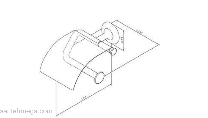 Держатель для туалетной бумаги с крышкой AM.PM Like A80341500 для ванной комнаты. Фото