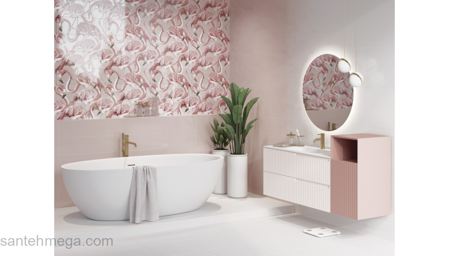 CERSANIT GRS471D Плитка облицовочная Gradient 198х598 светло-розовый. Фото