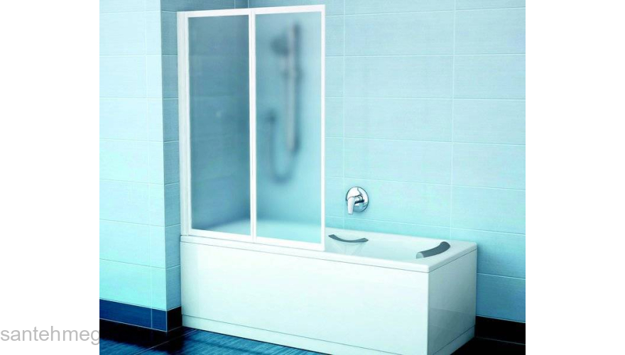 Шторка для ванны RAVAK Supernova VS2 105 (белый + райн) 796M010041. Фото