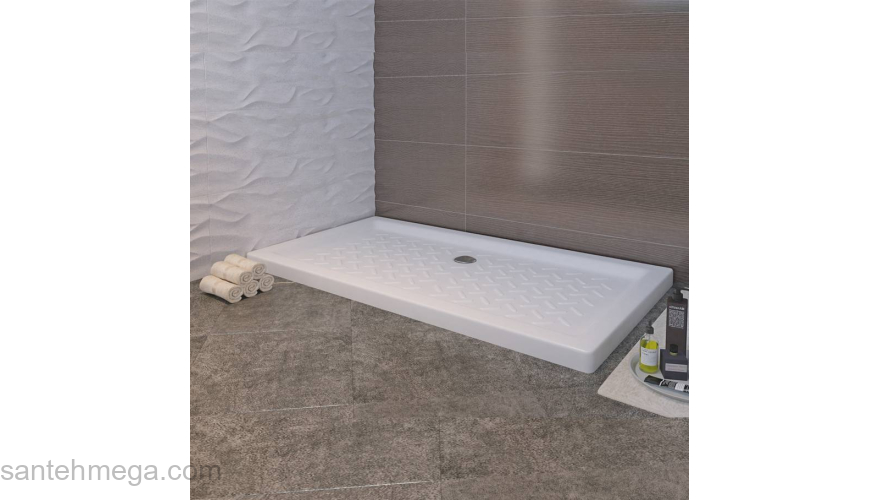 Душевой поддон прямоугольный керамический RGW CR 35 100х80 19170380-01. Фото