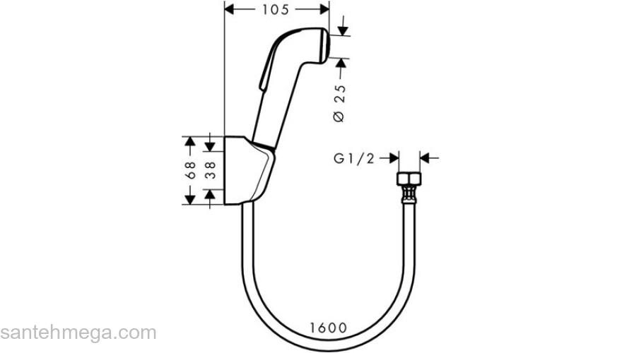 Гигиенический набор Hansgrohe 32122000. Фото