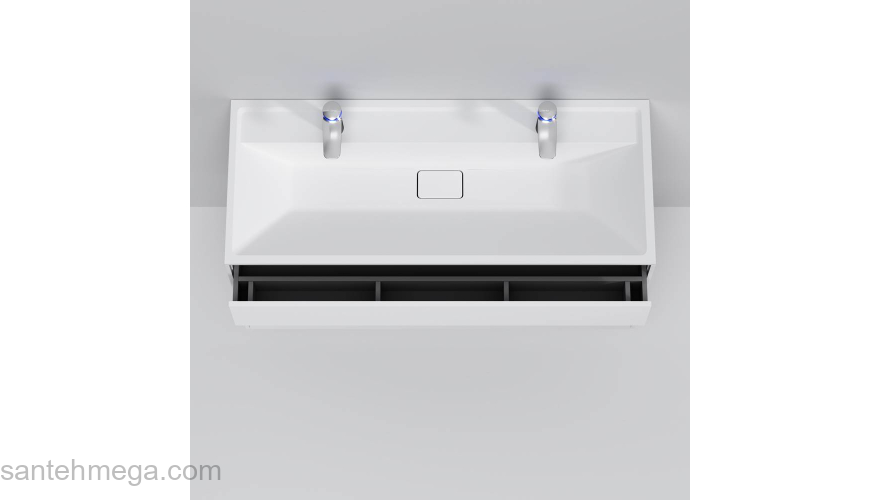 База под раковину подвесная 120 см, 3 ящика, белый матовый AM.PM Inspire 2.0 M50AFHX1203WM. Фото