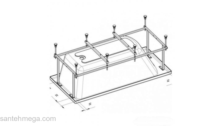 Каркас для ванны ROCA Uno 160x75 ZRU9302875. Фото