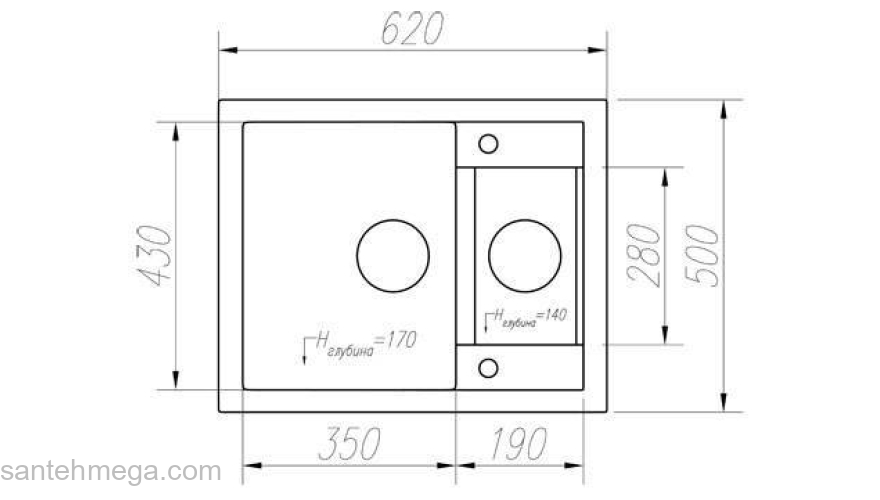 Кухонная мойка TOLERO R-109. Фото