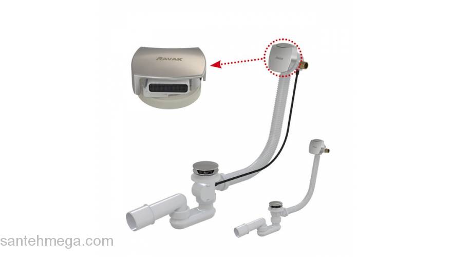 Сточный комплект с наливом RAVAK Click-Clack X01440. Фото