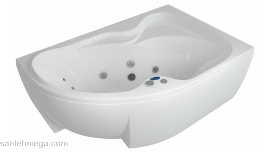 Ванна АКВАТЕК Вега 170х105 с гидромассажем. Фото