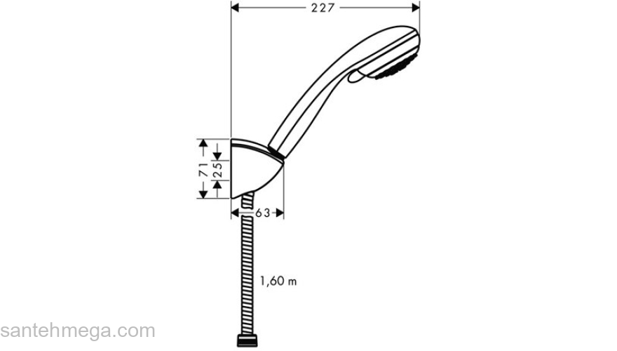 Душевой набор Hansgrohe Crometta 85 Vario/Porter'C 27559000. Фото
