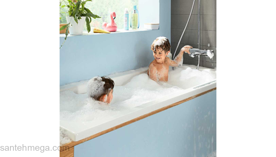 Душевая стойка Hansgrohe Showerpipe 280 1jet с термотатом для ванны 27687000. Фото