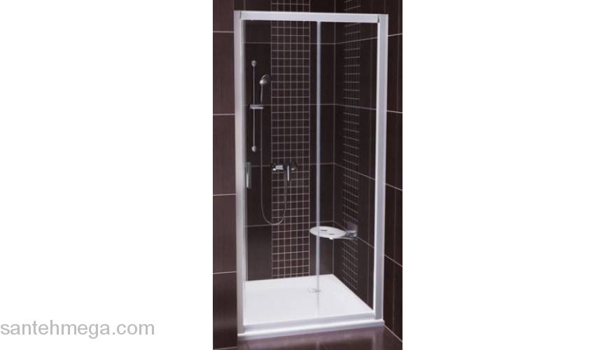 Душевая дверь раздвижная двухэлементная RAVAK Blix BLDP2-120 (белый+транспарент) 0PVG0100Z1. Фото