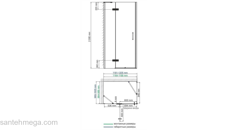 Душевой уголок WASSERKRAFT Aller 10H10L. Фото