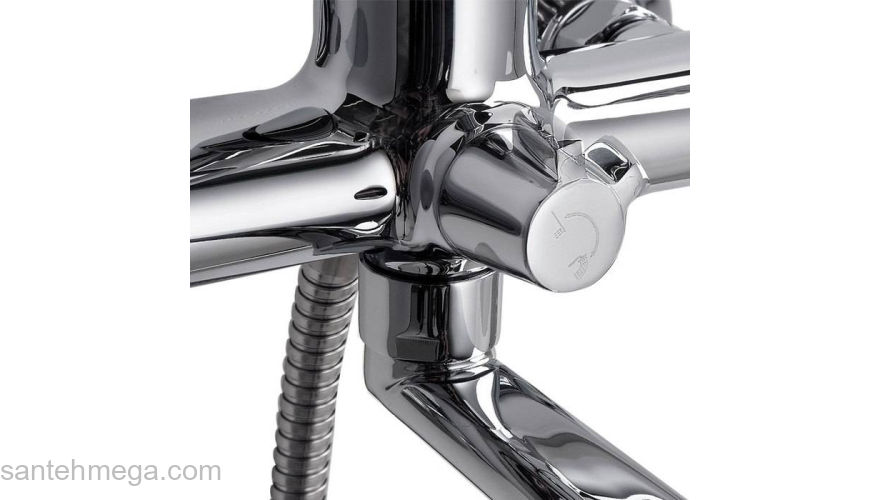 Смеситель для ванны с длинным изливом с керамическим дивертором Runo IDDIS RUNSBL2i10WA. Фото