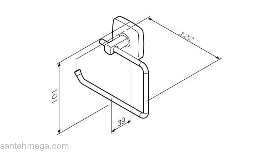 Держатель для туалетной бумаги без крышки AM.PM Gem A9034100 для ванной комнаты. Фото
