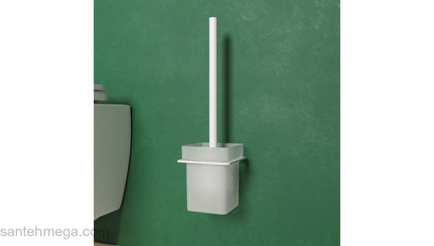 Ерш матовое стекло сплав металлов Slide белый матовый IDDIS SLIWTG0i47 для ванной комнаты. Фото