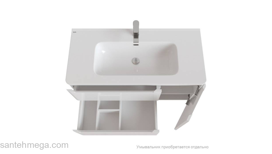 Тумба подвесная белый 100 см Edifice IDDIS EDI10W1i95. Подходит умывальник 0101000i28. Фото