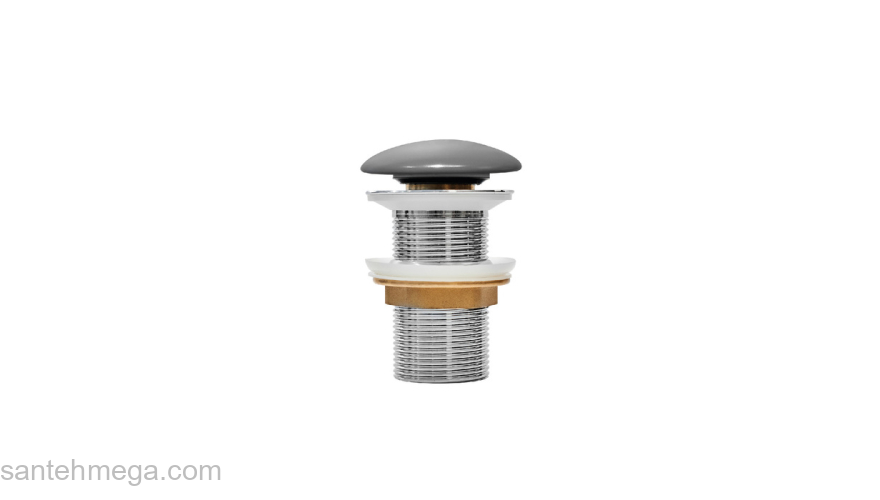 Выпуск для умывальника без перелива Optima Home серый матовый IDDIS OPHGM00i88. Фото