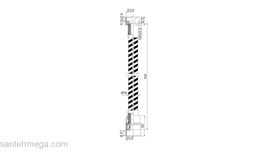 Шланг для душа серебряный силиконовый 1,5м Optima Home IDDIS OPH15SLi19. Фото