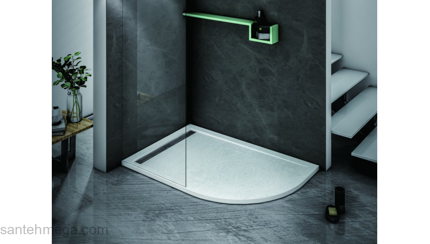 Душевой поддон из искусственного мрамора CEZARES TRAY-AS-RH-120/90-550-30-W-R. Фото