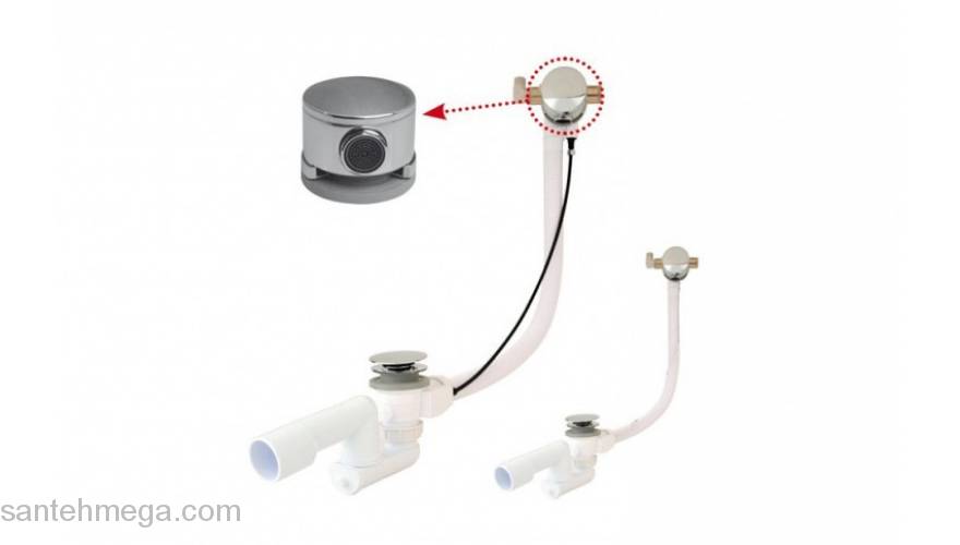 Заполнение переливом RAVAK Click-Clack X01374. Фото