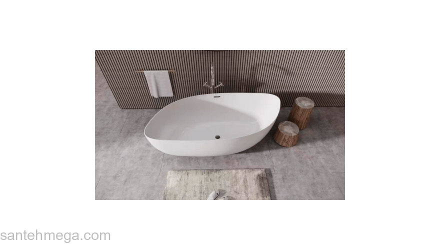 Ванна акриловая отдельностоящая BLACK & WHITE Swan 180 SB222. Фото