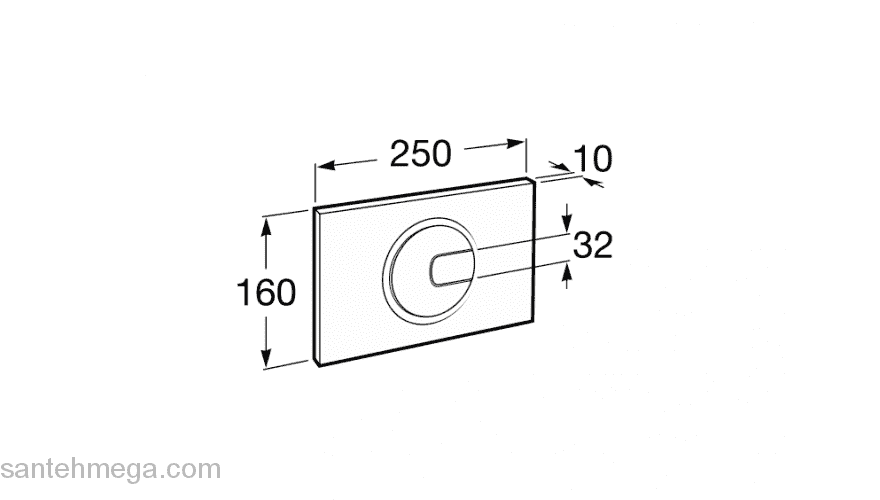 Кнопка смыва ROCA PL4 Dual хром 890098001. Фото