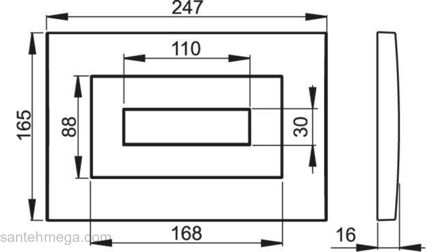 Клавиша смыва AlcaPlast M470. Фото