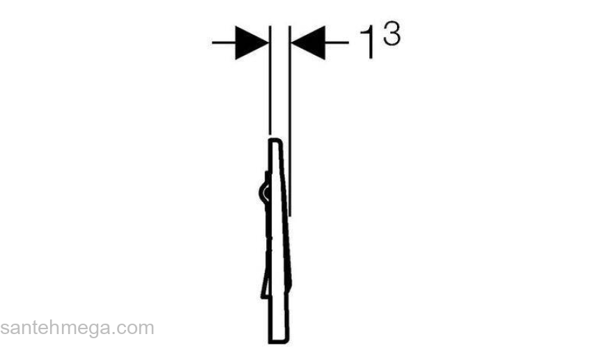 Пневматическая система управления для писсуара GEBERIT Mambo 116.013.FW.1. Фото