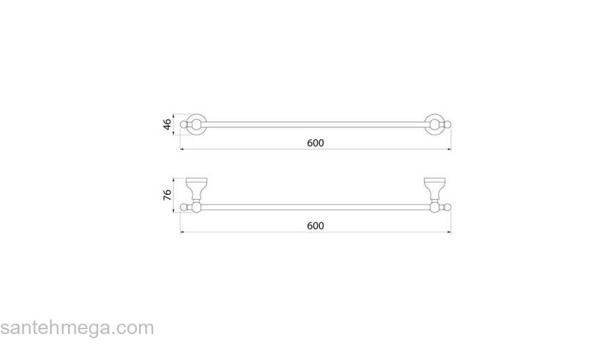 Полотенцесушитель одинарный сплав металлов Retro IDDIS RETSS10i49 для ванной комнаты. Фото