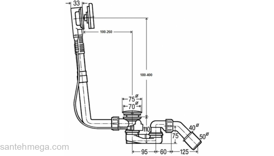 Слив-перелив VIEGA Multiplex Visign M5 101909. Фото
