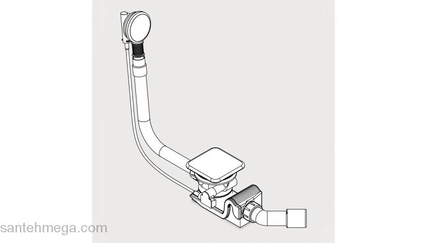 Слив-перелив KALDEWEI 4081 белый c наливом (для ванн Conoduo). Фото