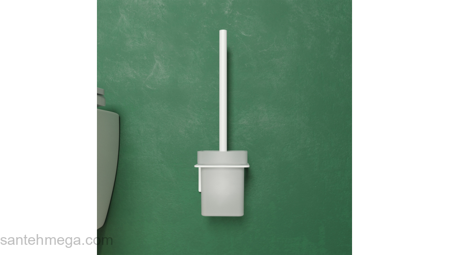 Ерш матовое стекло сплав металлов Slide белый матовый IDDIS SLIWTG0i47 для ванной комнаты. Фото