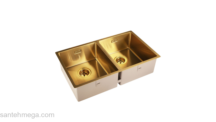 Мойка нерж. сталь универсального монтажа матовое золото 745*440  Edifice IDDIS EDI75B2i77. Фото