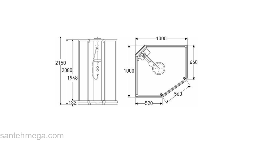 Душевая кабина IDO Showerama 10-5 Comfort 131.401.202.302. Фото