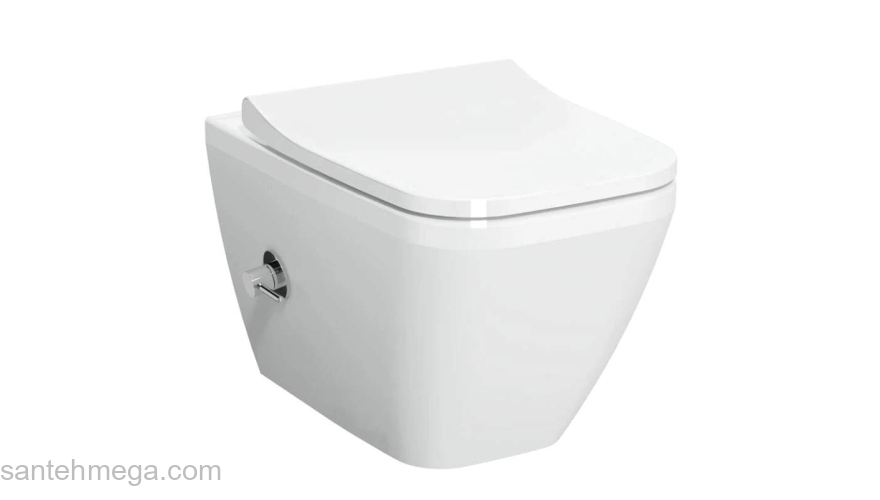 Подвесной унитаз с функцией биде VITRA Integra Square безободковый 7082B003-7209. Фото