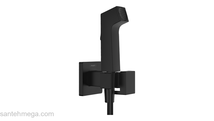 Гигиенический душ Hansgrohe E 1 jet EcoSmart+ со смесителем, черный матовый 29233670. Фото