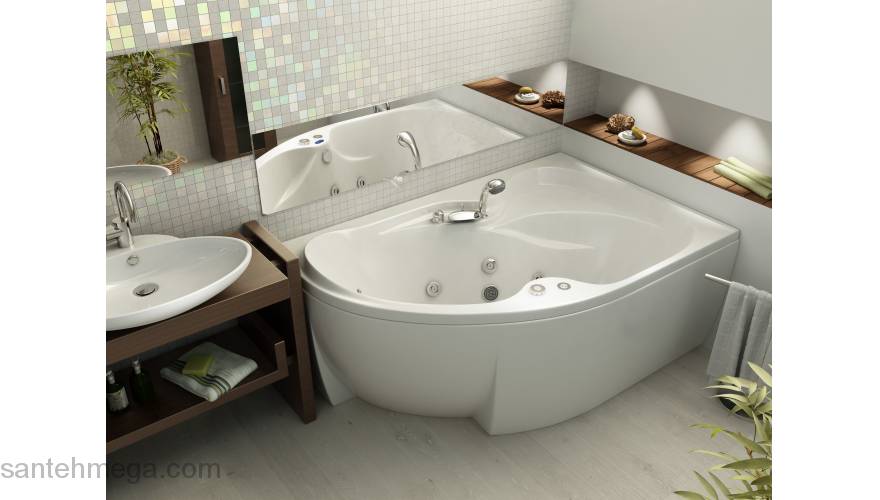 Ванна АКВАТЕК Вега 170х105 с гидромассажем. Фото