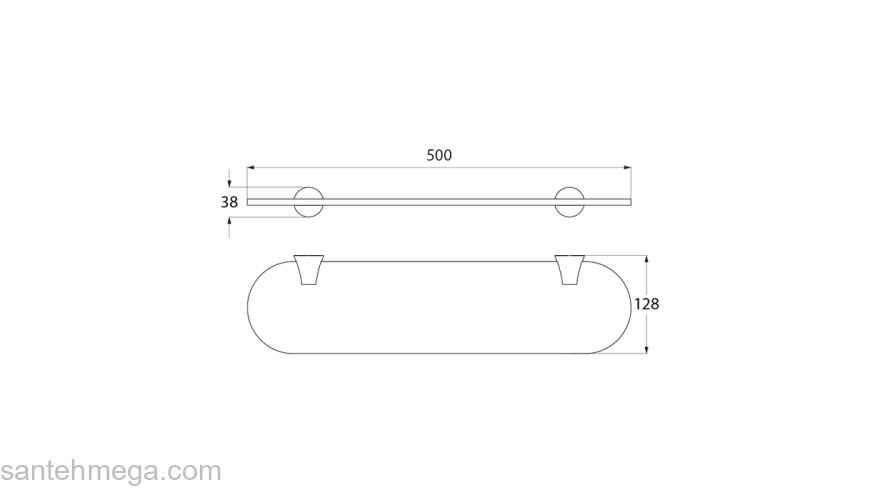 Полка IDDIS Vico VICSBG0I44 для ванной комнаты. Фото