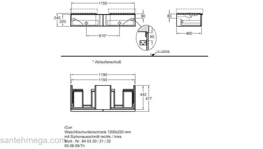 Тумба под раковину KERAMAG Icon 840220000. Фото