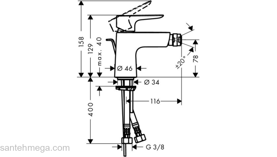 Смеситель для биде Hansgrohe Talis E 71720000. Фото