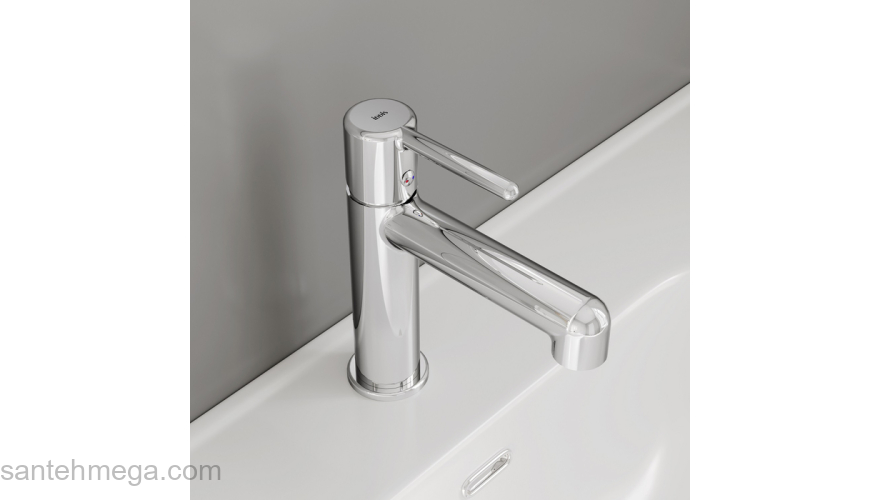 Cмеситель для умывальника хром Aiger IDDIS AIGSB00i01. Фото