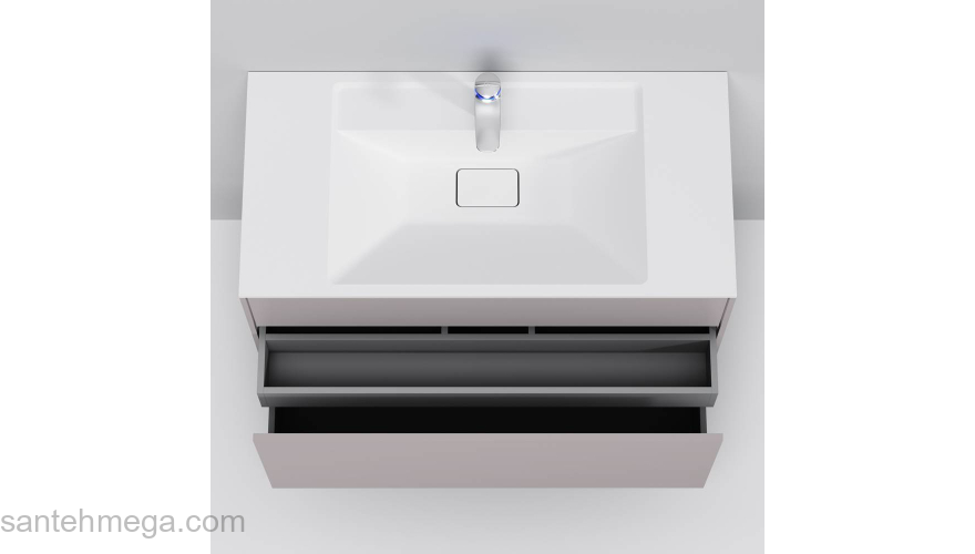 База под раковину подвесная 100 см, 3 ящика, элегантный серый AM.PM Inspire 2.0 M50AFHX1003EGM. Фото