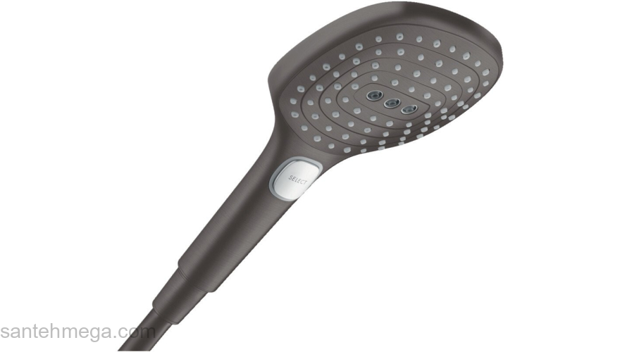 Лейка для душа Hansgrohe Raindance Select E120 3jet 26520340 черный хром. Фото