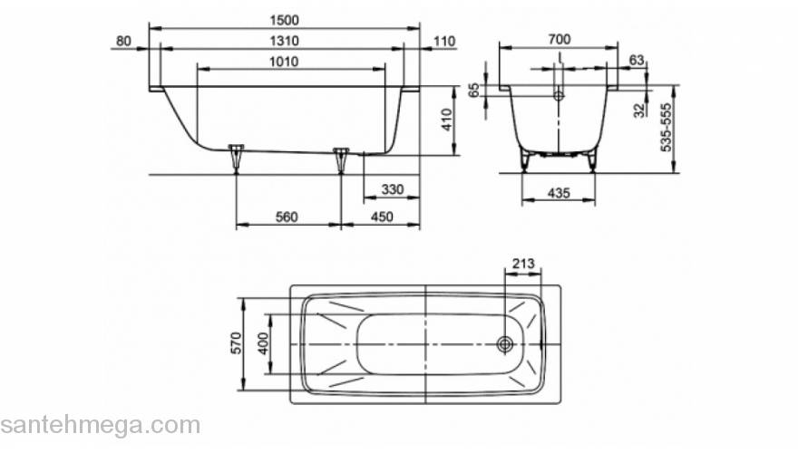 Ванна стальная KALDEWEI Cayono 170х75 275000010001. Фото