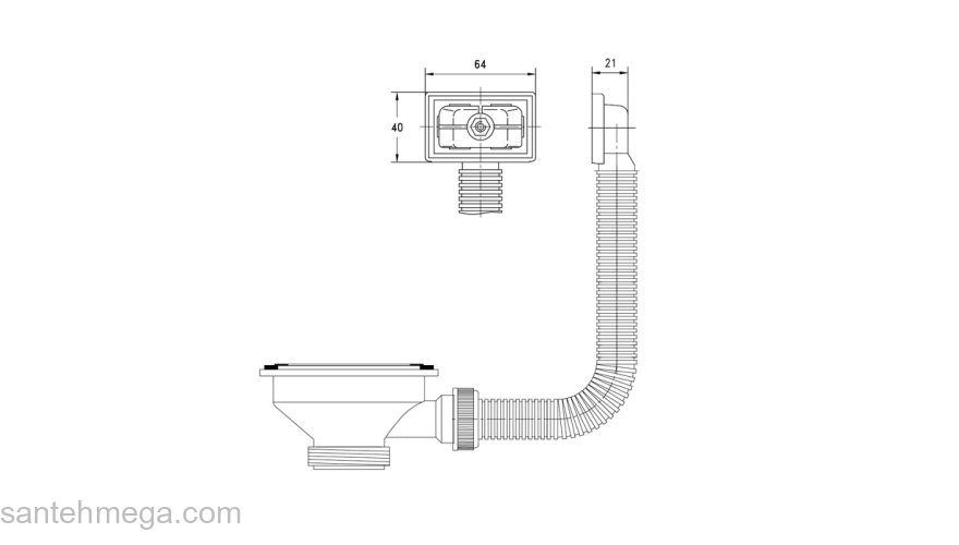Выпуск для мойки на одну чашу IDDIS 011UPS0i84. Фото