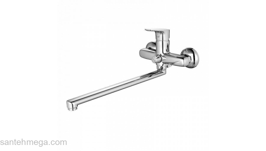 Смеситель для ванны с длинным изливом с керамическим дивертором Zodiac IDDIS ZODSBL2i10WA. Фото