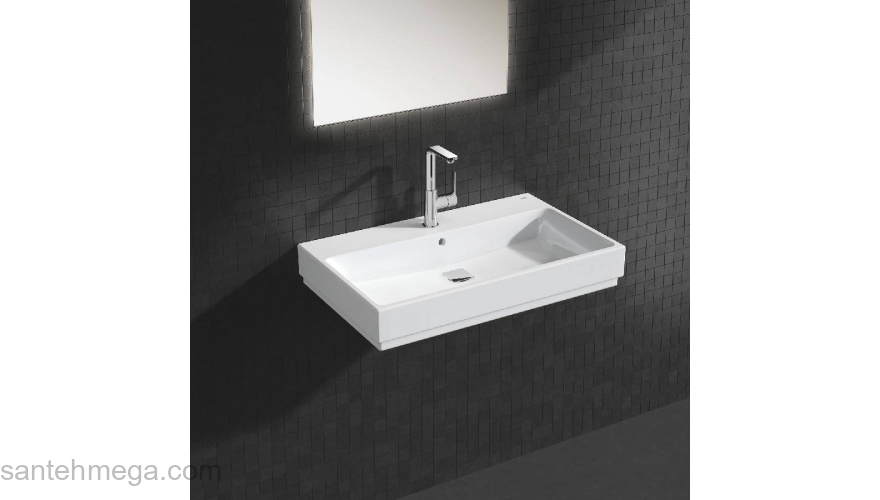 GROHE 23296001 Lineare New Смеситель однорычажный для раковины, высокий излив, со сливным гарнитуром. Фото