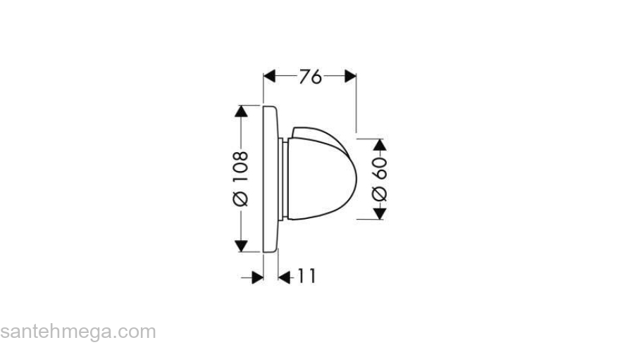 Запорный/переключающий вентиль HANSGROHE Trio/Quattro E 15931000. Фото