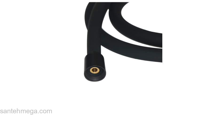 Шланг для душа черный матовый силиконовый 1,5м Optima Home IDDIS OPH15BLi19. Фото