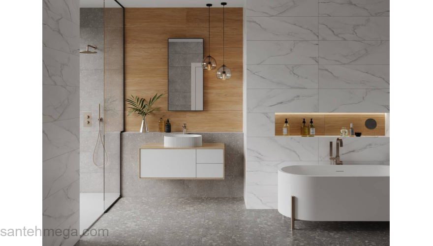 Gracia Ceramica 010100001301 Плитка облицовочная Marble 300х900 glossy white 02. Фото