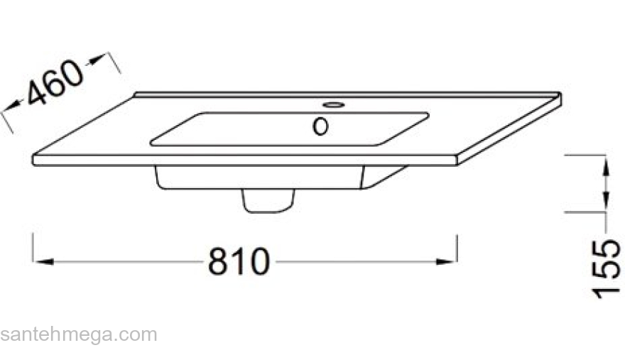 Раковина встраиваемая JACOB DELAFON Ola 81х46 EXT112-00. Фото