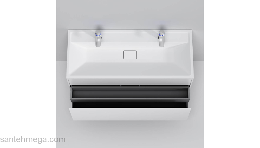 База под раковину подвесная 120 см, 3 ящика, белый матовый AM.PM Inspire 2.0 M50AFHX1203WM. Фото
